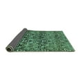 thumbnail image 2 of Ahgly Company Indoor Square Abstract Turquoise Blue Modern Area Rugs, 8' Square, 2 of 4