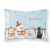 Merry Christmas Carolers Beauce Shepherd Dog Fabric Standard Pillowcase-30 x 20.5-
