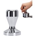 thumbnail image 1 of piece Tamper - 51 mm - Stainless Steel Tamper Tool - Espresso Accessory - Wooden Coffee Distributor for Espresso - 51*51*88 mm - For making espresso - Silver, 1 of 6