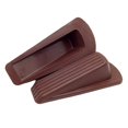 thumbnail image 1 of Tope de puerta de goma clásico Tope de puerta resistente y apilable, tope de puerta de varios pisos que garantiza un ajuste perfecto para espacios de hasta 1,2 pulgadas (paquete de 4, marrón), 1 of 5