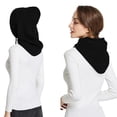 thumbnail image 5 of EYNMVR Oversize Hooded Scarf Hat Knit Balaclava for Women Men Winter Neck Gaiters Beanie Skull Cap Drawstring Neck Warmer, 5 of 5