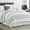 White Grey, variant on Lanco White Grey Comforter Set Queen Size , 7 Piece , Clip with Waffle Base Fabric Bedding Set , All Season