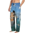 thumbnail image 2 of Daiia Two Brave Cats Are Floating On The Sea Iceberg Men's Sleep Pant with Pockets and Drawstring,Pajama Pants-Medium, 2 of 9