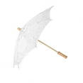 thumbnail image 4 of DEWIN Lace Umbrella,Handmade Lace Flower Embroidery Parasol Wedding Bride Photography Umbrella(L-White), 4 of 8