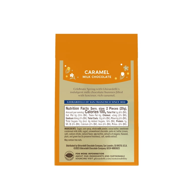 GHIRARDELLI Easter Shaped Caramel Milk Chocolate Bunnies Candy
