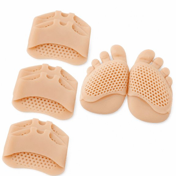FLORNIX 2026 New Soft Gel Metatarsal Pads 6 Pack,Ball of Foot Cushions for Women & Men,Non-Slip Foot Pads for Shoes,Callus Relief & Forefoot Support,High Heel Insoles for All-Day Comfort