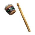 thumbnail image 3 of Mini instrumento de percusión tradicional de madera Juguete de madera hecho a Estilo B Zulema Minitambor, 3 of 8