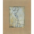 thumbnail image 2 of Bennion, Dan 20x23 White Modern Wood Framed Museum Art Print Titled - Femme assise I, 2 of 4