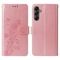 thumbnail image 2 of For Samsung Galaxy A14 4G / 5G 6.6 inch Embossed Butterfly Flowers With Card Slots And A Cash Compartment Shockproof Kickstand Flip Leather Phone Case For Women,Pink,For Galaxy A14 4G / 5G, 2 of 8