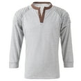 thumbnail image 2 of VALMASS Sweatshirt Long Sleeve Button V Neck Slim Fit Stand Collar Winter Solid Color Pullover Man (XL, Gray), 2 of 8