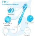 thumbnail image 4 of Disposable Mini Toothbrushes with Toothpaste, Floss, Pick & Tongue Scraper – Travel Size, Individually Wrapped, Portable Oral Care Set, 60 Count, 4 of 7