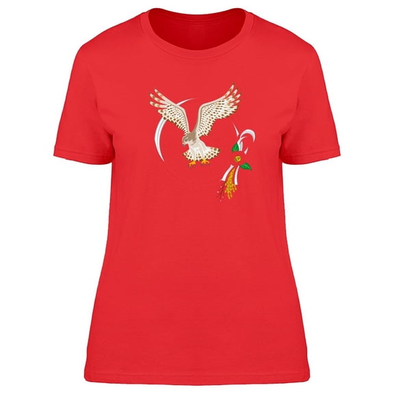 Flying Hawk With Ribbon T-Shirt Women -Image by Shutterstock, Female Medium