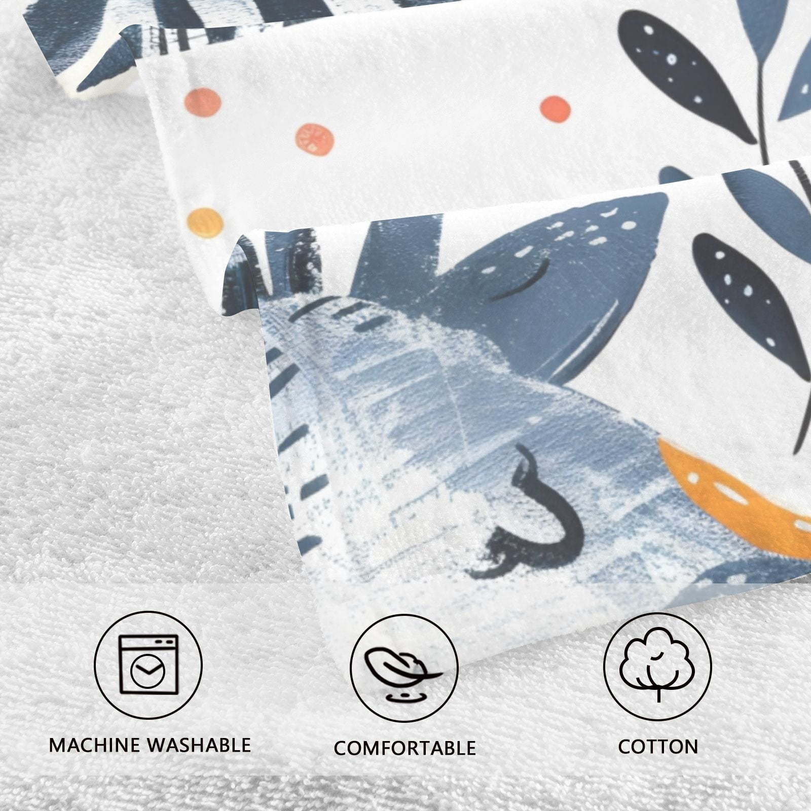 Zebras Cute Hand Towels Cotton Bath Towels Large Face Towels Absorbent for Bathroom 2 Packs