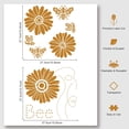 thumbnail image 3 of Daisy Bee & Spring Flower Stencils 2 Styles - 11.8x11.8 Inch DIY Art & Craft Stencils for Painting on Wood Canvas Paper Furniture Wall & Home Decor, 3 of 8