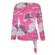 thumbnail image 5 of Camisa irregular elegante para mujer Impreso con cuello en V Manga larga Vendaje Blusa Túnica Arco Tops Fridja czfsfas3975, 5 of 5