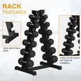 thumbnail image 3 of Hex Dumbbell Set with Rack – Rubber Coated – 210 lb Options – Home Gym – Strength & Full Body Training – Includes Hand Weights – Black, 3 of 6