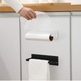 thumbnail image 3 of CHAO Puerta sin taladrar Portarrollos de papel de pared (blanco) para cocina, baño y dormitorio, 3 of 5