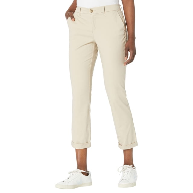 Pantalones chinos Tommy Hilfiger Hampton para mujer, color caqui, tallas 1-10