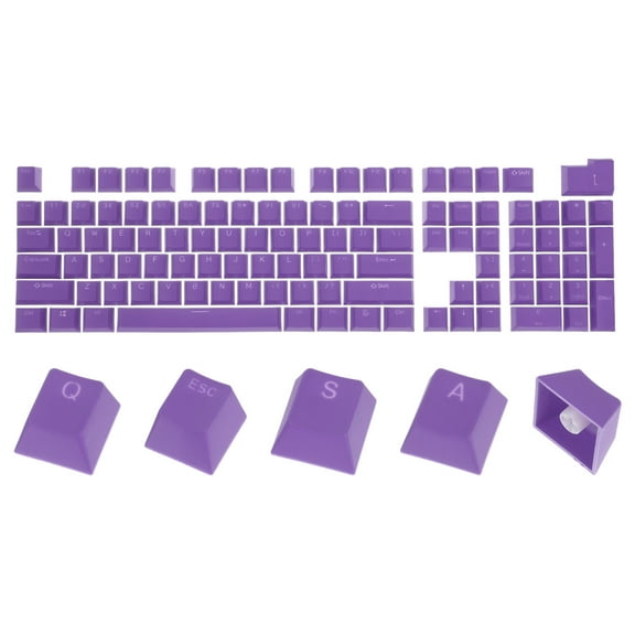 104 Key PBT Keycap Set OEM Profile 60% for 61/68/87/98/100/104 Keys Mechanical Keyboard Layout, Purple
