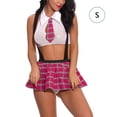 thumbnail image 1 of Conjunto de ropa interior sexy Traje de traje de escenario de tentación uniforme Traje de ropa de cosplay suave, Rosa roja, S tholdsy XX000043-06, 1 of 7