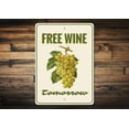 thumbnail image 1 of Free Wine Novelty Sign, Metal Wall Decor - 10x14 inches, 1 of 4