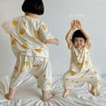 thumbnail image 4 of Conjunto de pijamas de verano para bebés de 0 a 5 años, ropa de descanso con estampado bonito, Top de manga corta + Pantalones cortos, ropa informal para el hogar para niños y niñas de 2 uds., 4 of 6