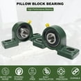 thumbnail image 4 of 2 Pack UCP204-12 Pillow Block Mounted Ball Bearing - 3/4 Inch Bore - Solid Cast Iron B y6736, 4 of 6