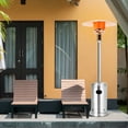 thumbnail image 3 of Patiojoy Outdoor 48000 BTU Standing Heater LP Propane Heater w/Wheels Silver, 3 of 9