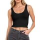 thumbnail image 2 of Pack de 2 Crop Tops AURUZA sin mangas con respaldo racer en negro y gris, talla L, 2 of 4