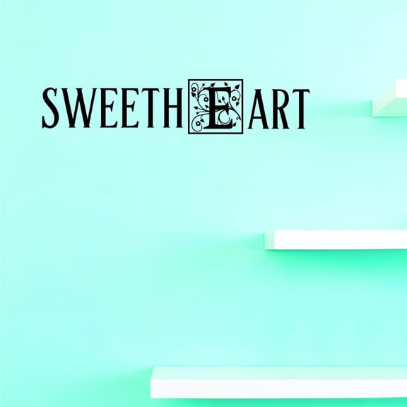 Custom Decals Sweetheart Wall Art Size: 12 X 30 Inches Color: Black