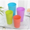thumbnail image 4 of Torubia Coloured Plastic Cups (12 Pack) - 330ml/11 fl oz - Reusable Drinking Tumblers in 4 Colours - Hard Plastic Drinkware for Parties, Camping, BBQs, Picnics & Beach - Dishwasher Safe & BPA Free, 4 of 5