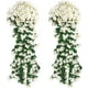 thumbnail image 2 of Flores artificiales colgantes para exteriores, hiedra violeta, plantas y flores colgantes falsas para el hogar, bodas, jardín, patio, cestas colgantes, guirnalda de glicina, ramo de orquídeas,, 2 of 8