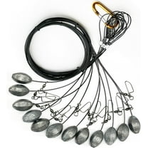 Scopaven Texas Rig 6oz With 72 Inch, Tangle-Free Duck Decoy Weights 12-Pack, Durable Decoy Anchors for Duck Hunting Outdoors