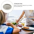 thumbnail image 4 of HEALEEP Metal Food Plate White Stainless Steel Multi-purpose for Home and Restaurant 1Pack, 4 of 8