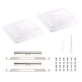 thumbnail image 1 of ONLTCO RV Vent Lid Replacement RV Vent Cover, Trailer, Camper, Motorhome Roof Vent Cover White Stainless Steel Hinge 2 Pack, 1 of 4