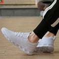 thumbnail image 3 of Mens Shoes Casual Sneakers Low Top Walking Shoes Breathable Mesh Sport Shoes White Size 6.5, 3 of 9