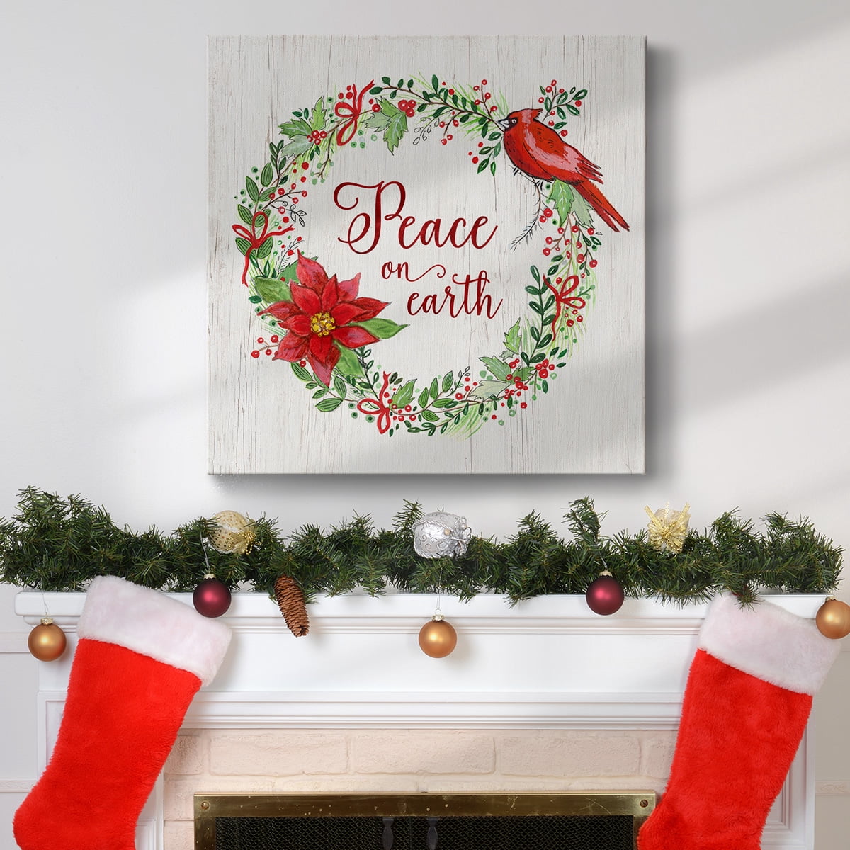Peace on Earth Wreath- Gallery Wrapped Canvas