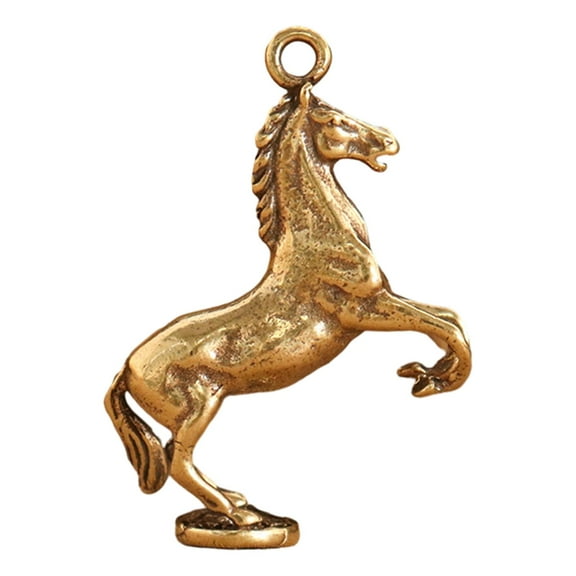Kokiya Horse Hanging Ornament Brass Keyrings Miniature Versatile Collection Accessories