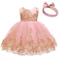 thumbnail image 3 of Vestido CMMCHAAH de encaje rosa para bebé niña, fiesta, 90 cm, 3 of 7