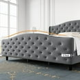 thumbnail image 5 of M optimized Queen King Bed Frame with Headboard and Footboard, Upholstered Platform Bed, Strong Wooden Slats, No Box Spring Needed, Easy Assembly, 5 of 6