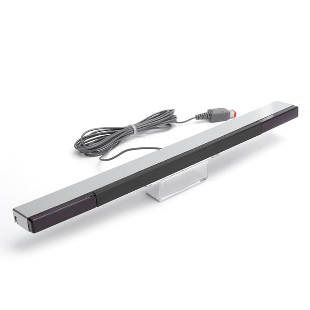 Barra sensora de movimiento ABS plateada con inductor de rayos infrarrojos de repuesto para consola Wii/Wii U