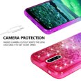 thumbnail image 5 of Compatible for Nokia 2.3 Case, with Tempered Glass Screen Protector SOGA Diamond Liquid Quicksand Cover Cute Girl Women Phone Case - Pink / Purple, 5 of 5