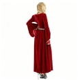 thumbnail image 4 of Queen Dress, Italian Renaissance Dress, Gothic Velvet Dress, Women Renaissance Dress Medieval Costume for Women Long Dress Plus Size Velvet Queen Dresses Halloween Costume, Red XL, 4 of 9