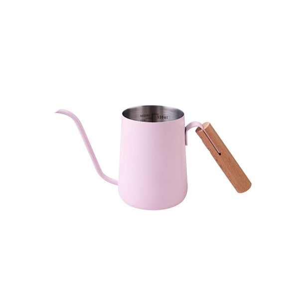 Hervidor de café portátil, mini hervidor de agua para picnic, camping, cafetería Rosa