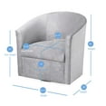 thumbnail image 2 of Comfort Pointe Elizabeth Silver Gray Microfiber Swivel Accent Chair, 2 of 3