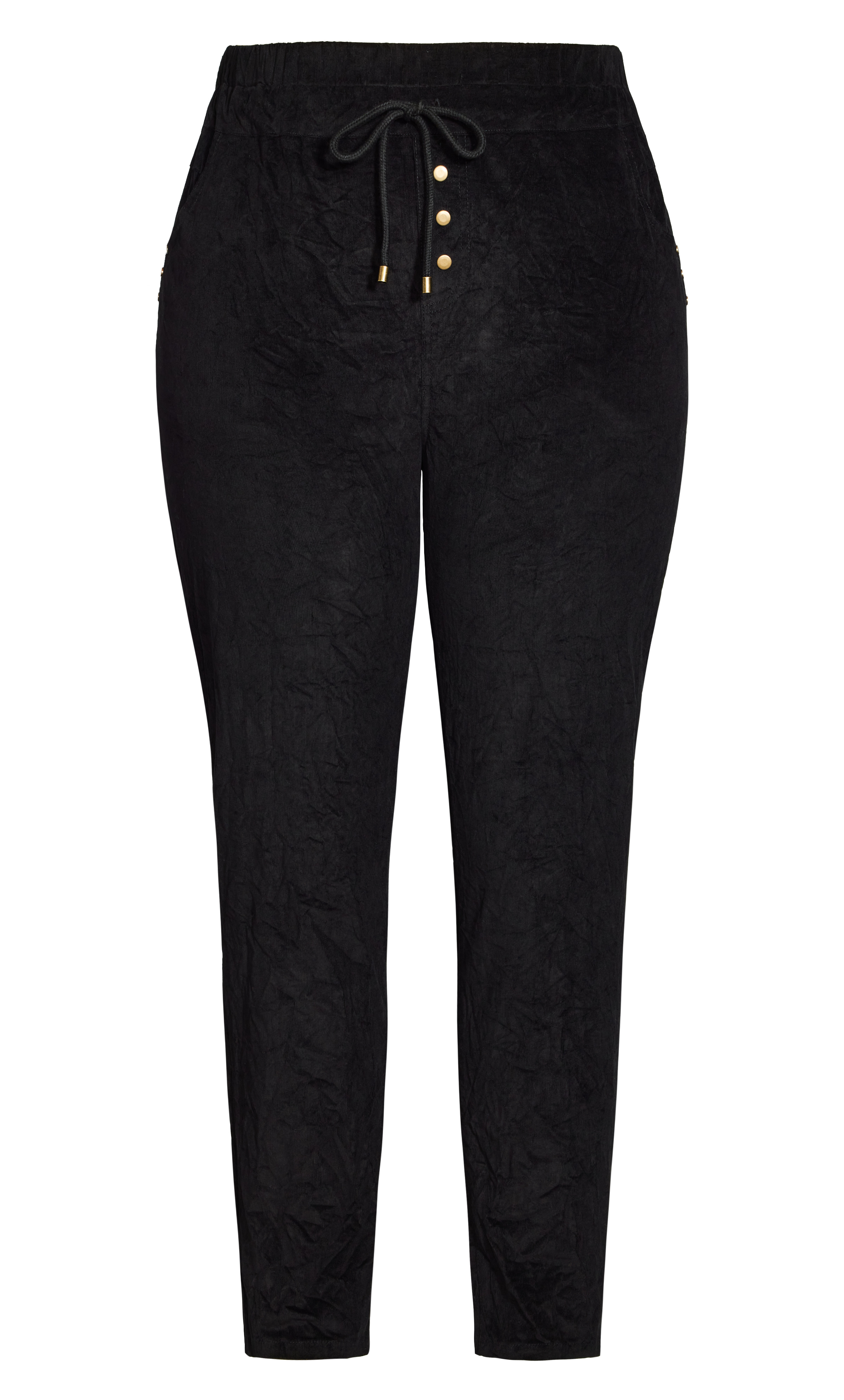 Evans Curve Fit Bengaline Black Tapered Trousers | Curvissa