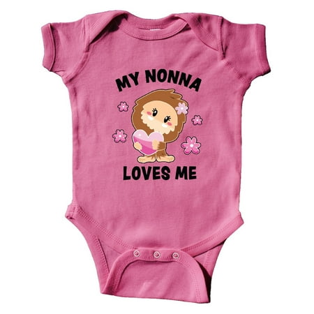 

Inktastic My Nonna Loves Me with Bigfoot Gift Baby Girl Bodysuit