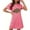 Hot Pink, variant on Chemise Nightgowns Sleep Shirts for Women Sleepshirts 100% Cotton Night Shirts Pink Crew Neck Short Sleeve Nightgowns for Women Plus Size,XL