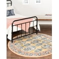 thumbnail image 3 of Rugs.com Lola Collection Rug – 7 Ft Round Yellow Medium Rug Perfect For Kitchens, Dining Rooms, 3 of 9
