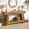 thumbnail image 4 of Tribesigns 70.86" Extra Long Sofa Console Table, Farmhouse 2-Tier Wooden Behind Couch Table for Entryway (Rustic Brown), 4 of 7
